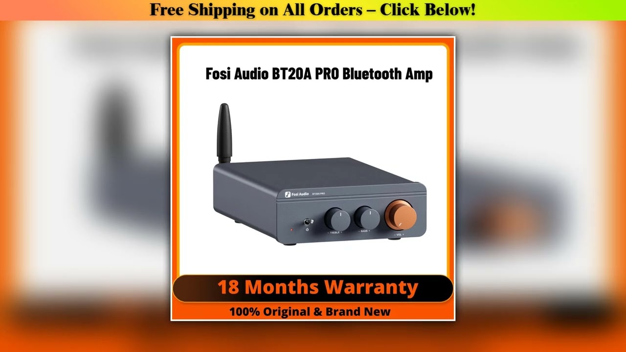 Fosi Audio BT20A Pro TPA3255 Bluetooth Sound Power Amplifier 300W x2 Mini HiFi Stereo Class D Amp B