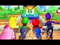 Mario Party 9 - Minigames - Mario vs Luigi vs Peach vs Daisy (Master CPU)