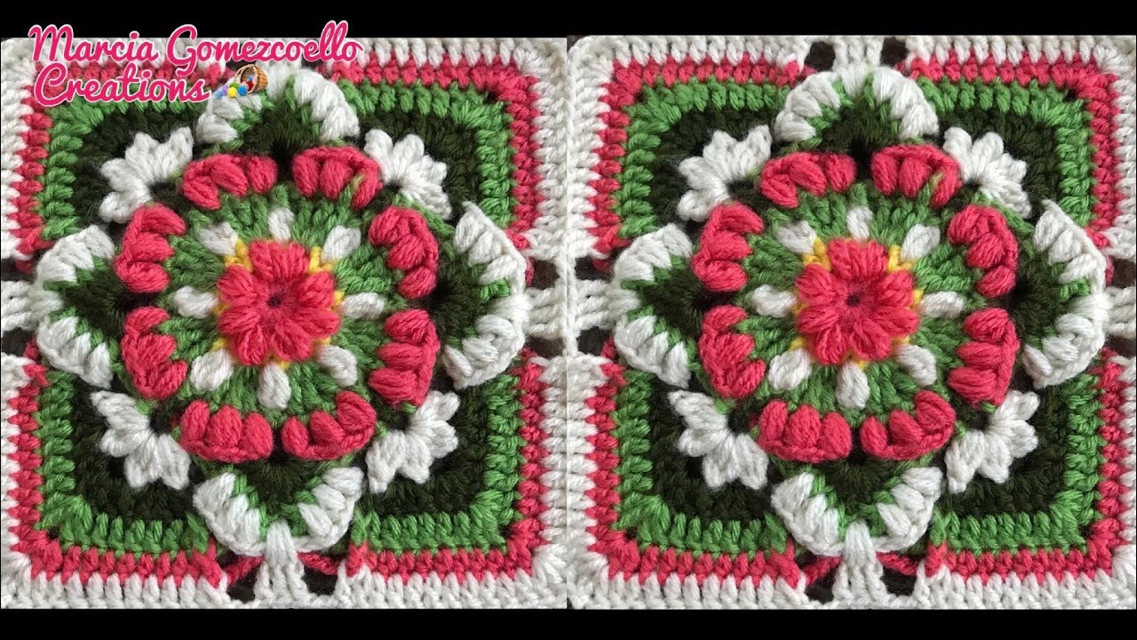 CUADRO DOBLE A GANCHILLO / HOW TO CROCHET The De Rust Square YouTube