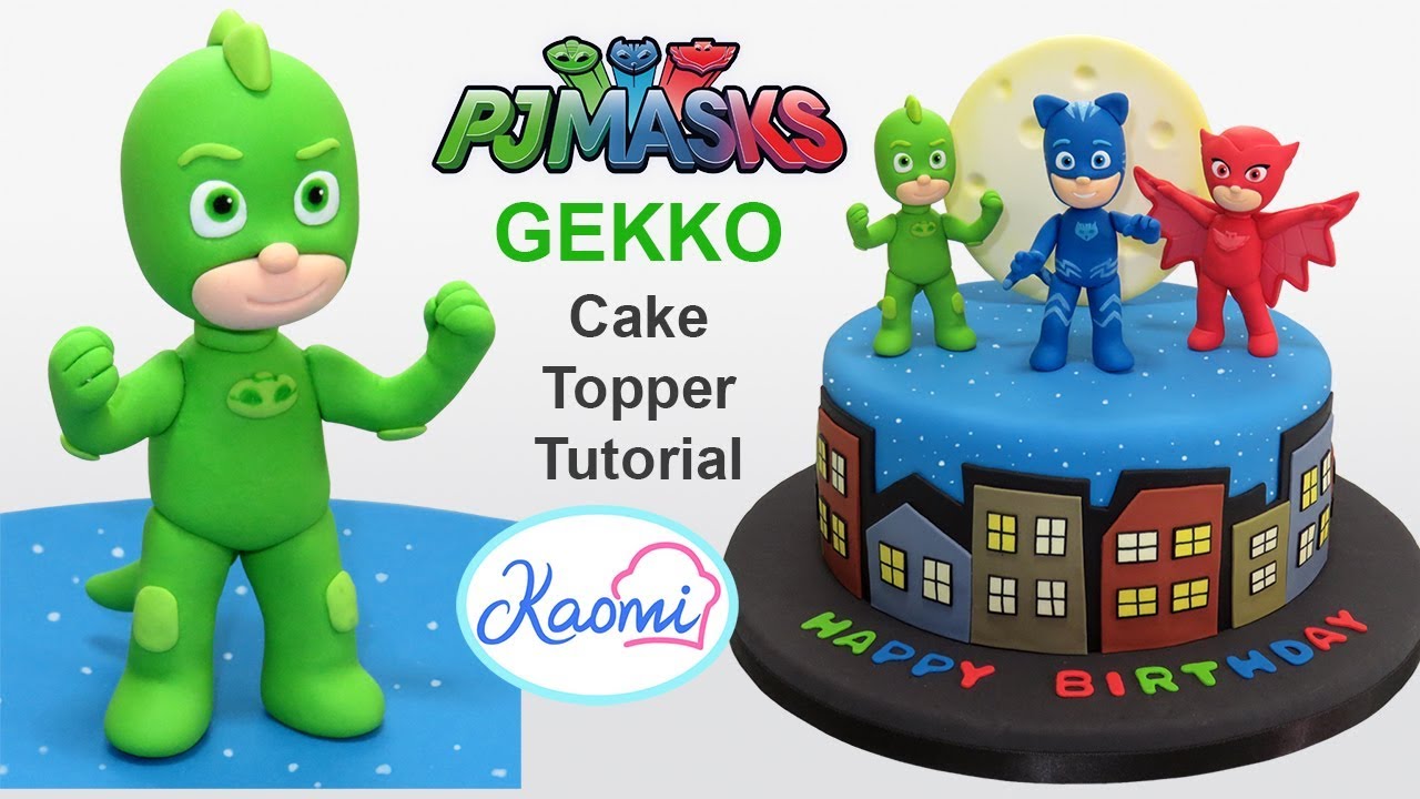 How to make Gekko from PJ Masks /Cómo hacer a Gekko para tortas - YouTube
