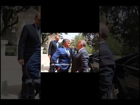 قائدنا سيدنا أبو حسين مع عمه الأمير حسن بن طلال في قصر الحسينية الملك عبدالله الثاني الاردن