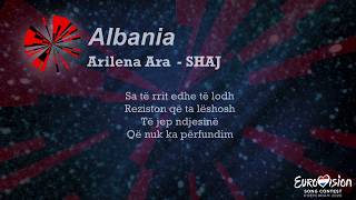 Video thumbnail of "Arilena ARA - Shaj (Albania) ESC 2020 Lyrics"