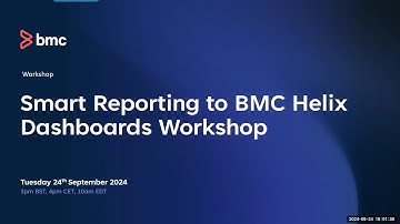 Webinar: Smart Reporting To Helix Dashboards Workshop