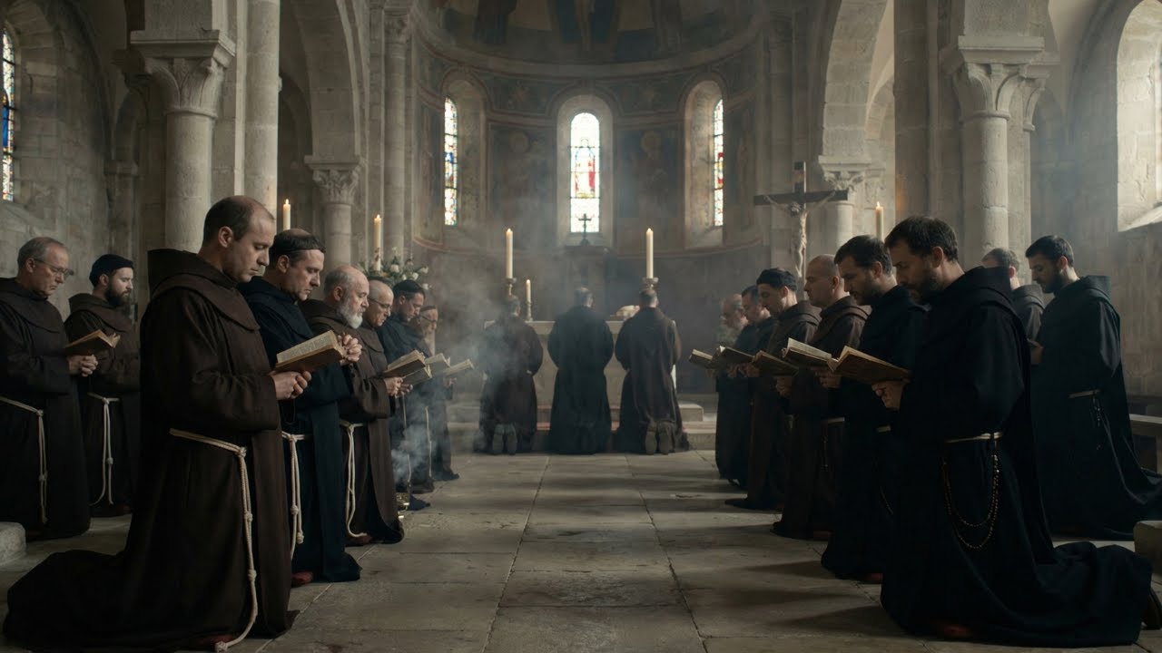 Sacred Night Ambient with Dark Gregorian Chants for Deep Sleep and Meditation