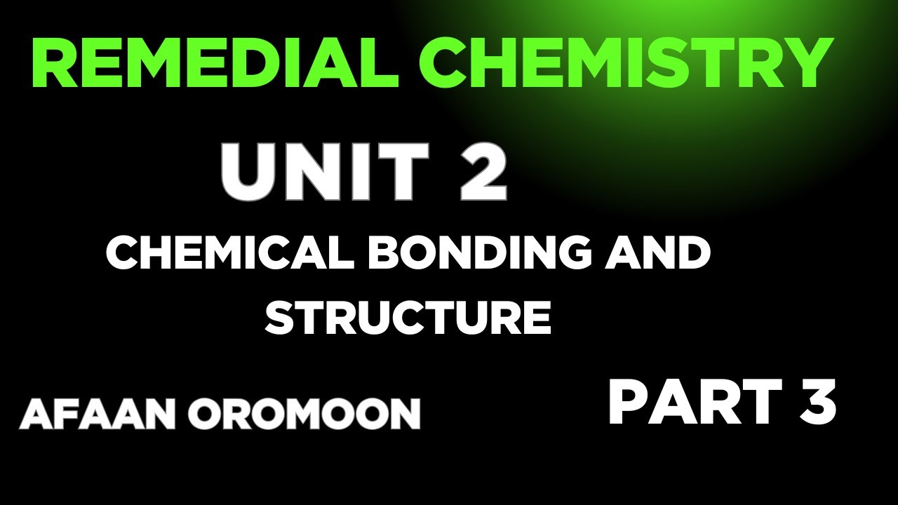 Afaan R Remedial Chemistry | Unit 2 | Resonance Structures | Part 3 Explained ...