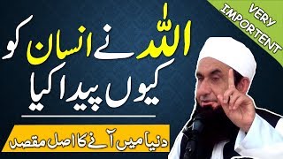 ALLAH Ne Insaan ko Kiyon Paida kiya | Dunya me anay ka Maqsad | Maulana Tariq Jameel