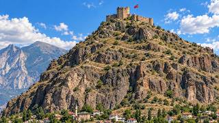 Climbing to a Mountaintop Castle | Silent Walking Tour | 4K