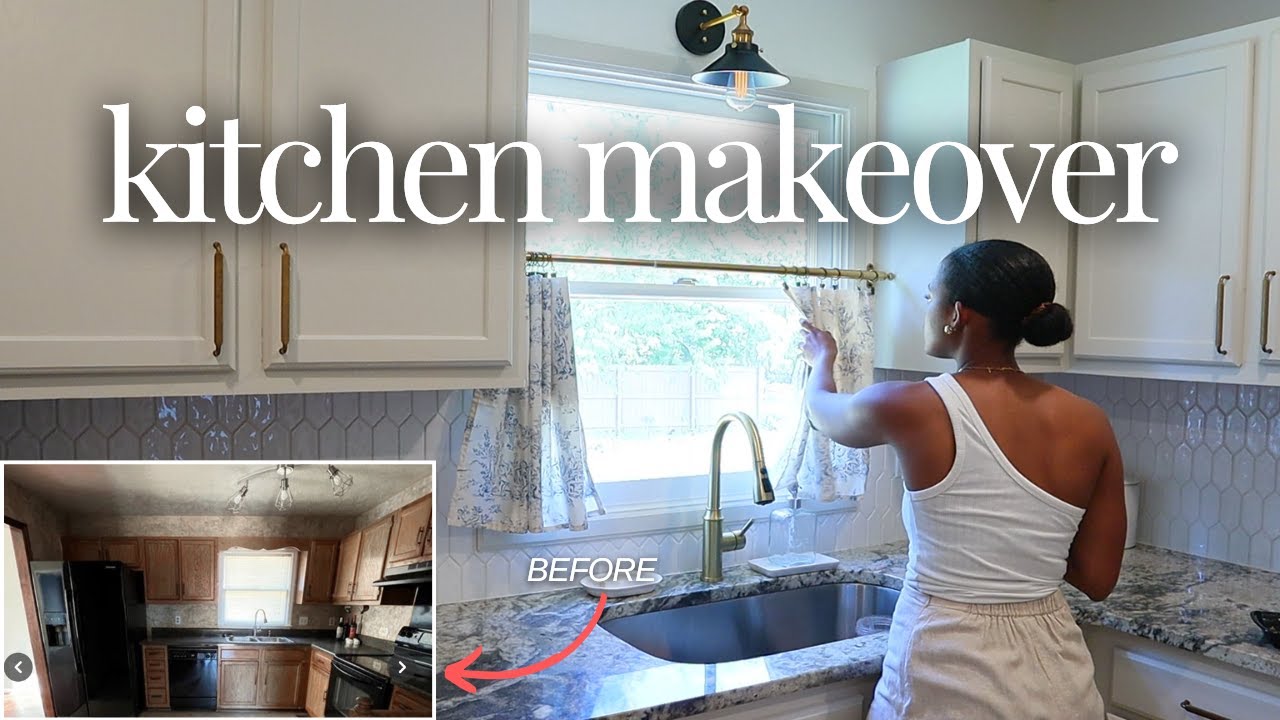 I Gave My 90's Kitchen An EXTREME DIY MAKEOVER | Full Start to Finish Kitchen Renovation