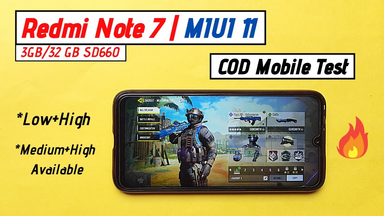 Redmi Note 7 Miui 11 || Call Of Duty Mobile || Graphics Settings 
