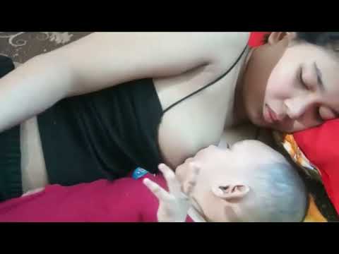 Asian mommy breastfeeding style