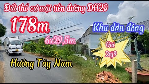 ❤️ Đất Cần Giuộc Giá Rẻ. 178m đất thổ cư mặt tiền đường DH 20 nhựa 7m giá kinh doanh