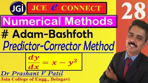 Numerical solution of dy/dx=x-y^2 || Adam Bashforth Method || 18mat31 || Dr Prashant Patil