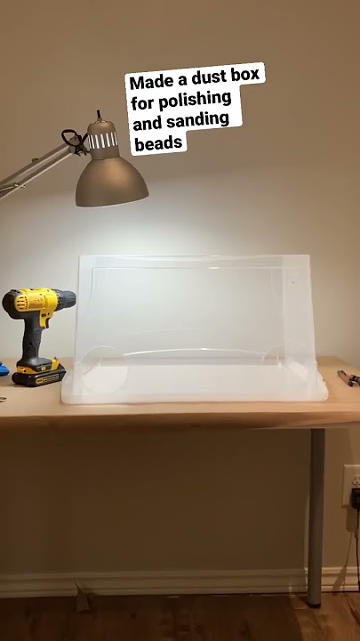 Made a dust box for sanding and polishing beads  #diy #bead