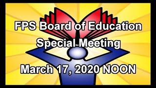 School Board Meeting - March 17, 2020