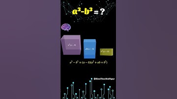 Chứng minh công thức a³-b³ bằng hình học không gian #kienthuc #toanhoc #maths