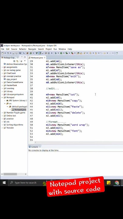 Notepad in java with source code #java #project #shorts #short # ...