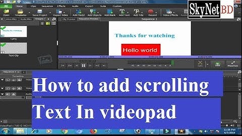 Scrolling text Videopad | Easy way | How to add scrolling text in Videopadd