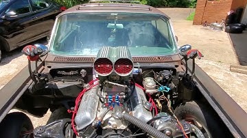 63 Impala 468 Big Block .632 cam tunnel ram open headers walk around