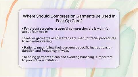 Where Should Compression Garments Be Used in Post-Op Care? | Plastic Surgery Transformations News
