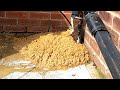 Badly blocked soil stack creates mount plop 