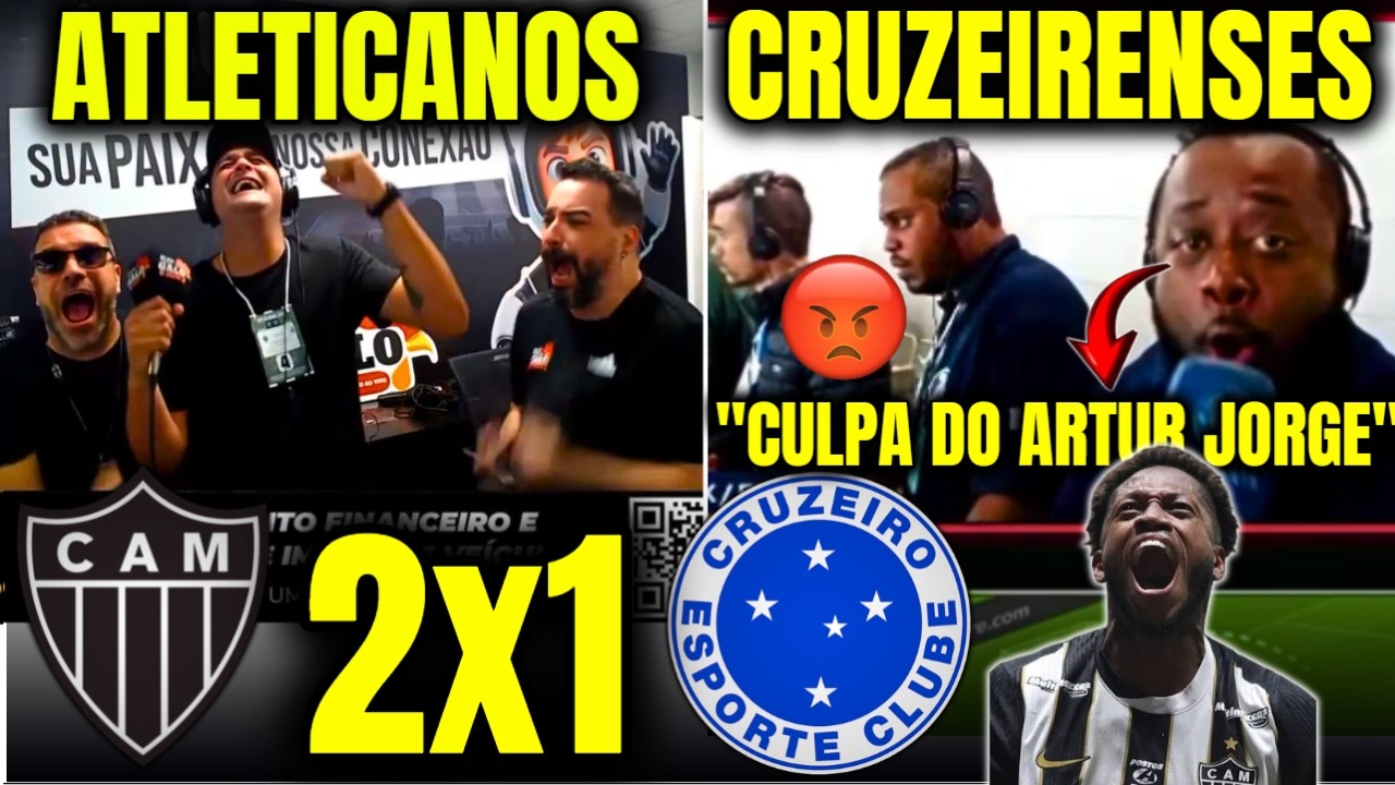 REAÇÕES ATLETICANAS E CRUZEIRENSES à CLASSIFICAÇÃO DO GALO NA C. DO BRASIL ATLÉTICOM MG 2X1 CRUZEIRO