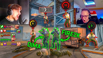 DIMA & FIRE2K vs. EVERY RANK (2v2)