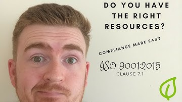 Resources (ISO 9001:2015 Clause 7.1)