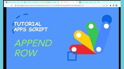 TUTORIAL APPS SCRIPT: APPEND ROW