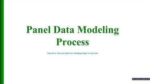 93 #Panel-Data #Modeling Process with Himmy Khan