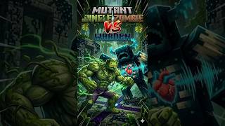 Minecraft Mutant Jungle Zombie VS Warden  #minecraft #minecraftshorts #shorts #gaming