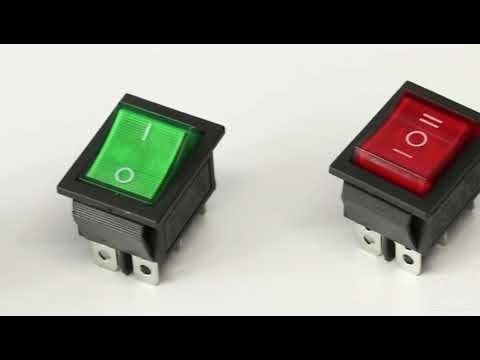 How The KCD4 Rocker Switch Working ON OFF OR ON OFF ON with Lamp - YouTube