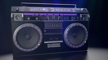Retro Boombox Visualizer