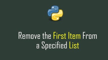 Write a Python Program to Remove the First Item From a Specified List