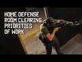 Home defense room clearing  priorities of work  tactical rifleman