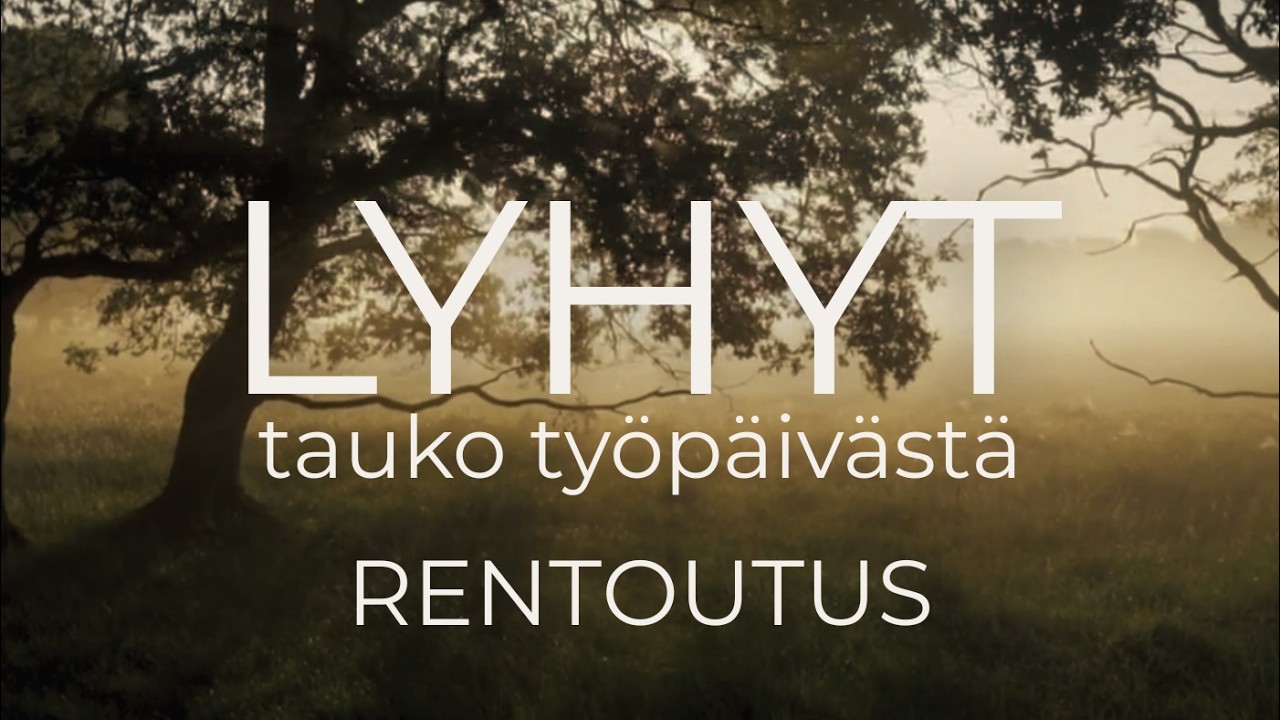 Lyhyt rentoutus tauolle tai työpäivän jälkeen – pysähdy kehon äärelle