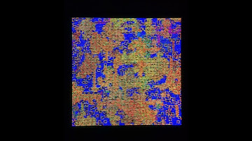 Cellular Worlds. Generative animation on LED panel, 2024. #generativegraphics