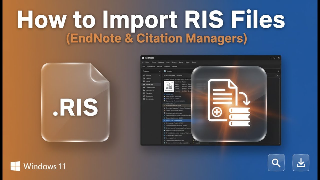 How to Import RIS Files (EndNote & Citation Managers) - YouTube