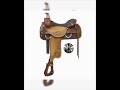 Double T Roper Style Saddle with Cross Gun Conchos - 17 Inch