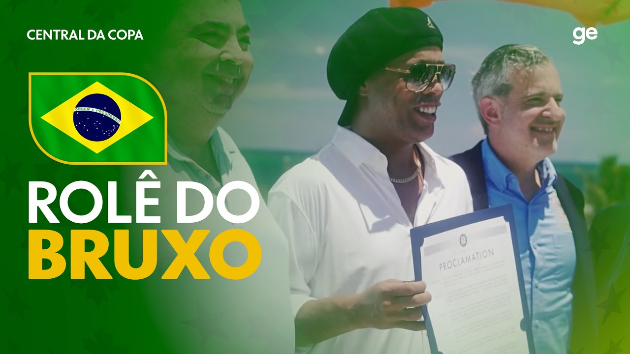 RONALDINHO GAÚCHO GANHA HOMENAGEM EM MIAMI BEACH | Central da Copa | Copa do Mundo 2026 | ge.globo