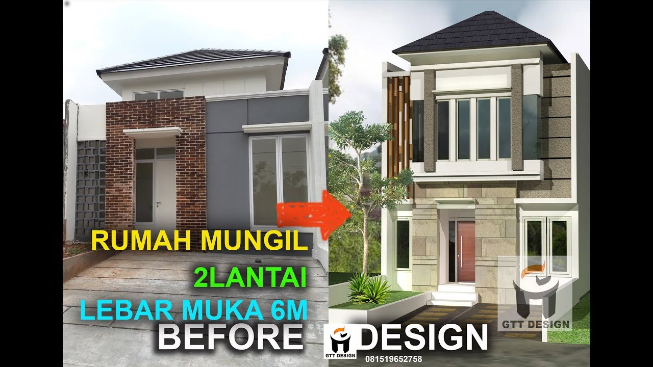 750 Koleksi Gambar Rumah Minimalis 2 Lantai Lebar 6 Meter Gratis