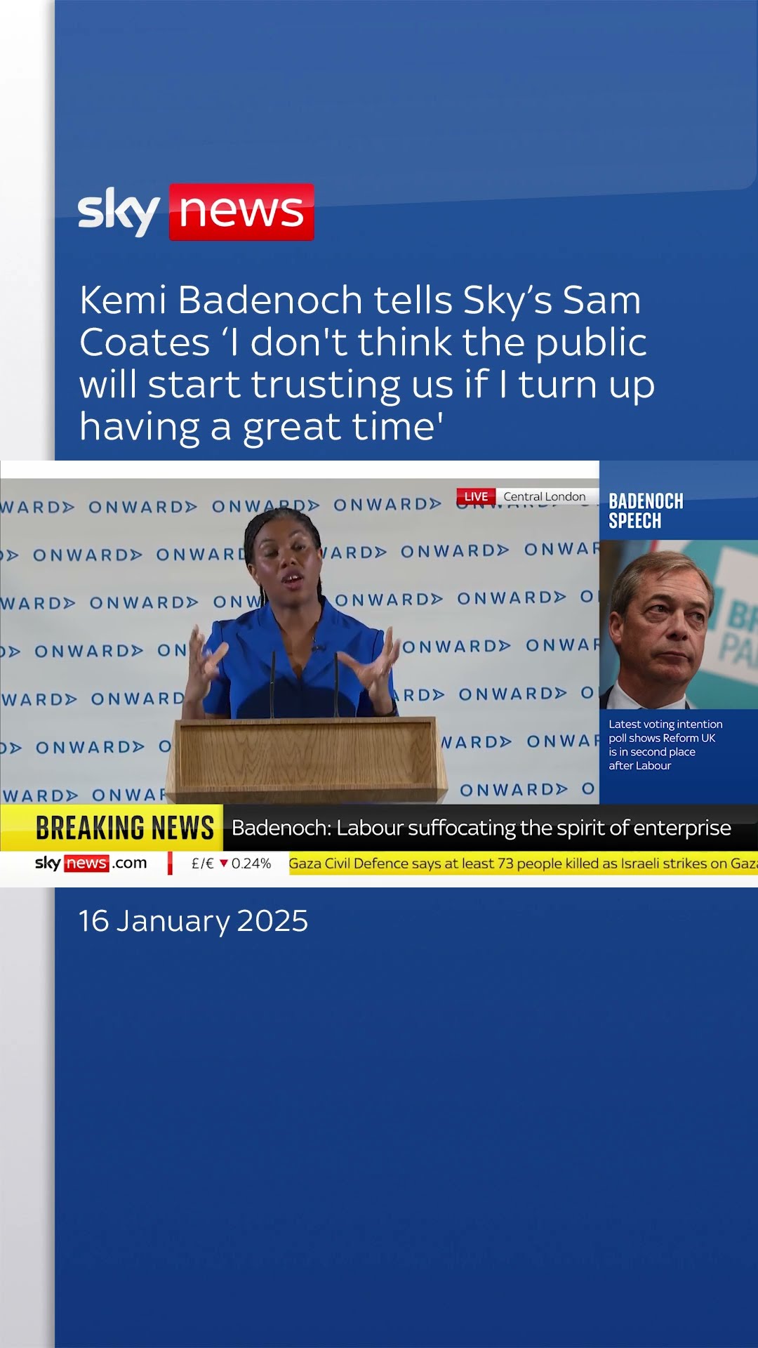 'I don't think the public will start trusting us if I turn up looking like I am having a great time'