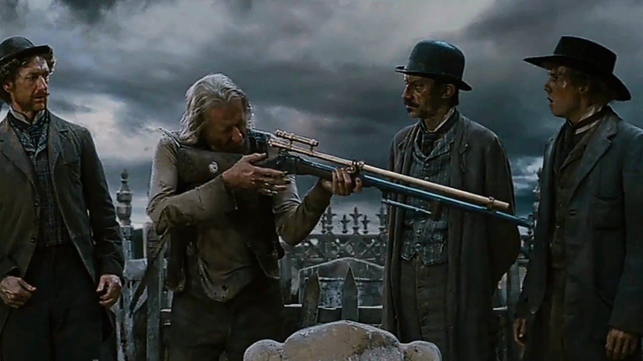 Accuracy test of an old sniper with his rifle / The Way of the Warrior (2010)