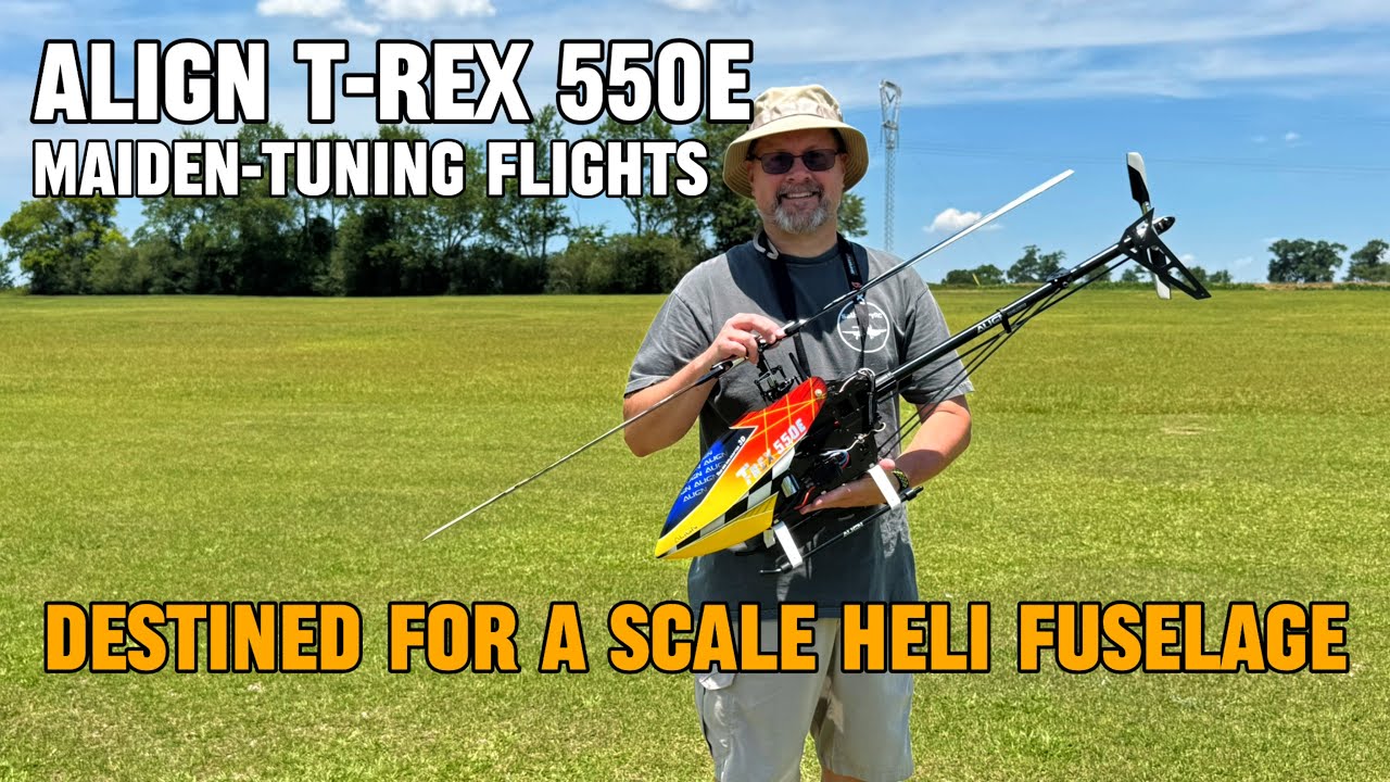 Align T-Rex 550E Maiden And Tuning Flights - YouTube