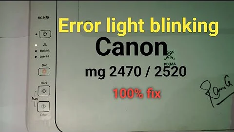 Canon mg 2470 /2520 printer error light blinking problem solve | how to solve error light blinking |