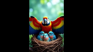 The pigeon makes a nest on the grape tree and the parrot also makes a nest 😭#ai​ #pigeon​ #parrot​