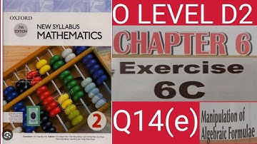 OXFORD 7TH EDITION|NEW SYLLABUS MATHEMATICS 2|EXERCISE 6C| QUESTION14(e)|O LEVEL| D2MATH|