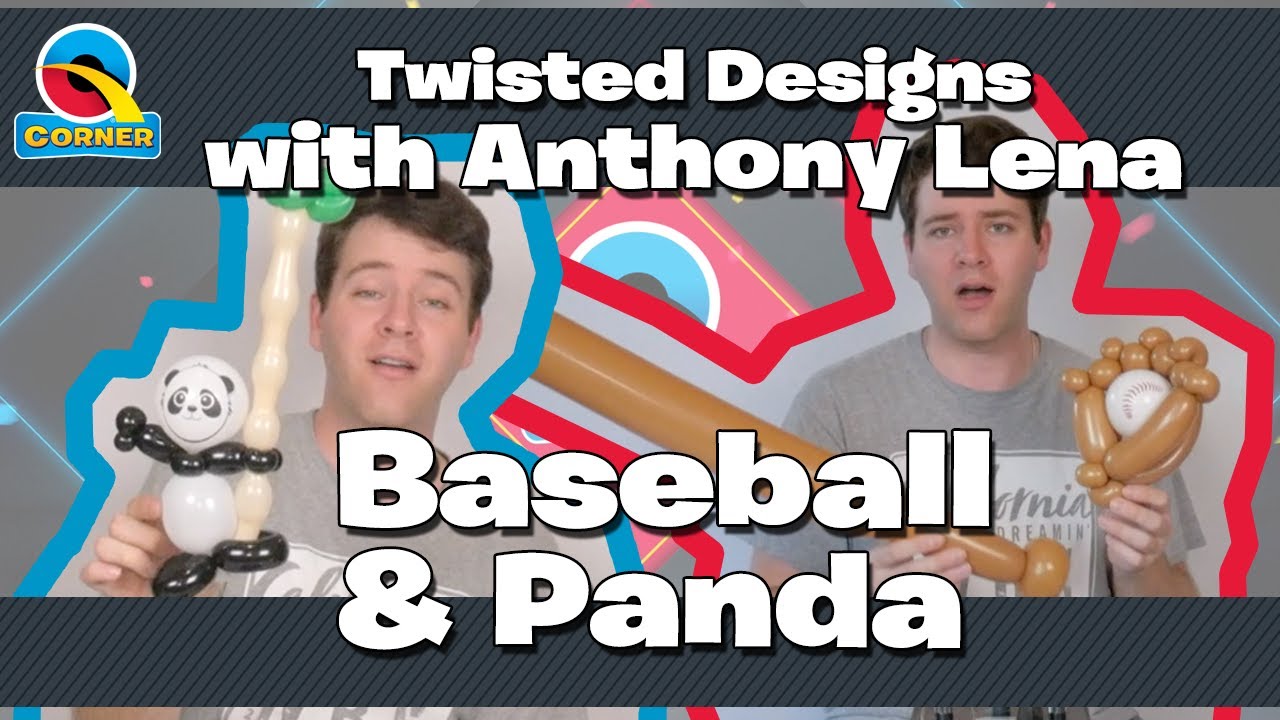 Супер милая панда и бейсбольный мяч. Схемы и техники скручивания воздушных шаров с Энтони Леной