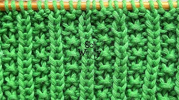 How to knit the Beaded Rib (two rows only, reversible, and doesn