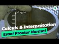 Comprendre lessai proctor normal calculs  interprtation