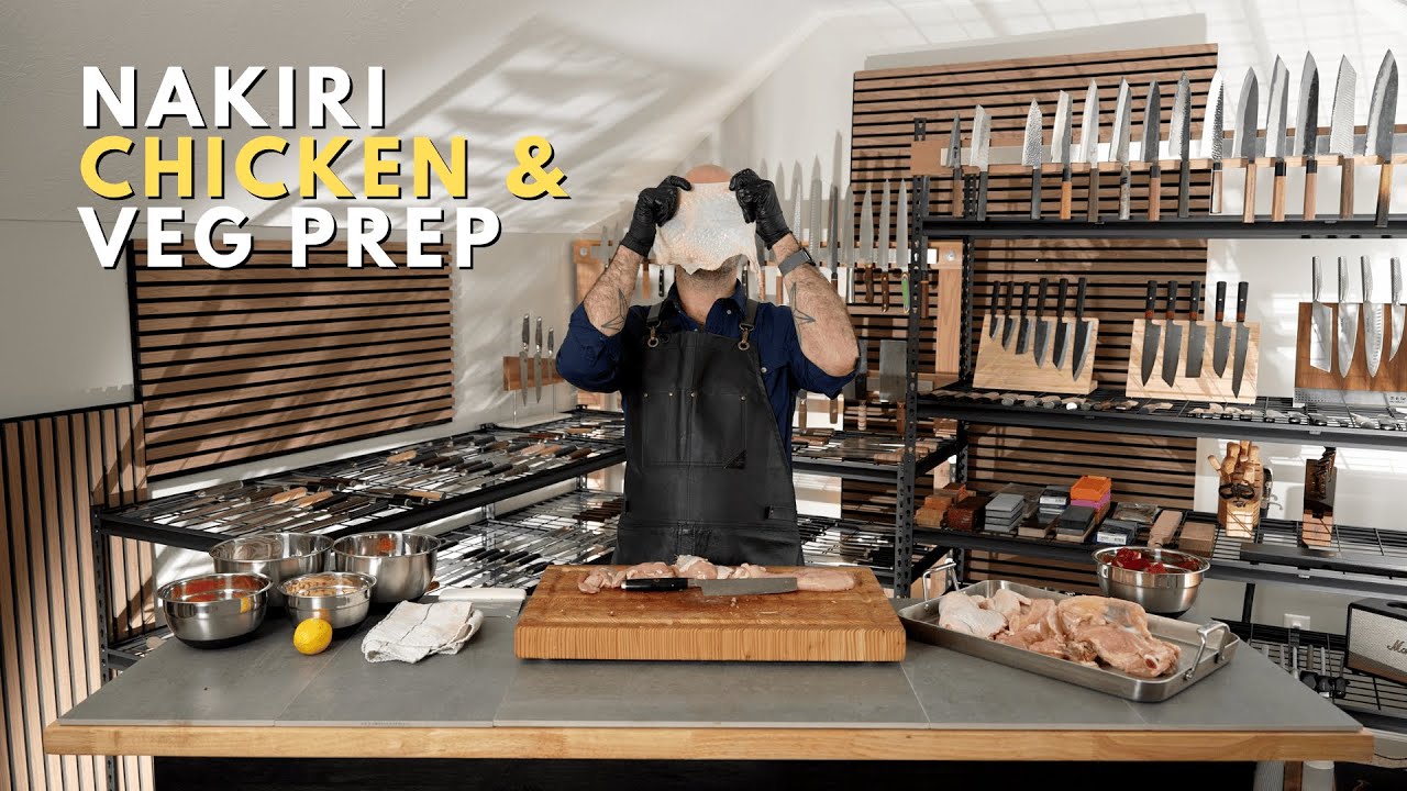 Super Chill Nakiri Chicken Butchery & Veg Prep | Lots of ASMR Knife Work